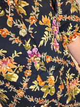 Black Floral Midi Shift Dress