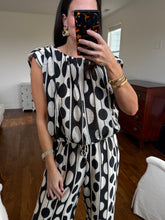 Oval Dot Print Bubble Top