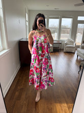 Pink Floral Long Skirt