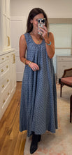 Denim Polka Dot Scoop Neck Dress