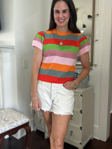 Women's Multi Color Knit Top