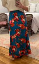 Serena Skirt in Teal Floral Chintz