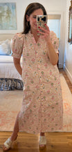 Floral Tile Long Shirt Dress