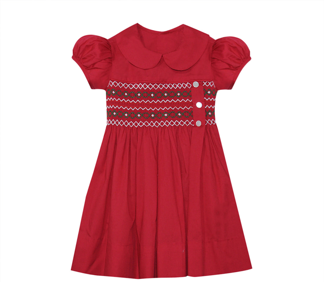 Smocked Red Emmy Dress