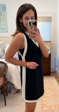 Navy and White Knit Dress