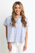 Women’s Lavender Floral VNeck Collar Top