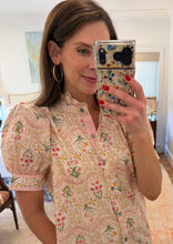 Floral Tile Long Shirt Dress