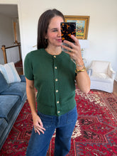 Amelia Sweater- Green Short Sleeve