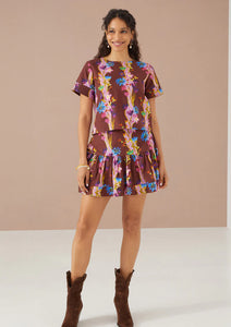 Annessa Skort- Cinnamon Prairie Floral
