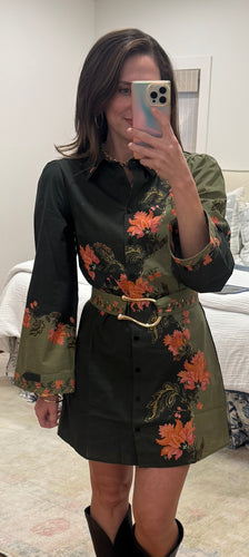 Avery Dress - Green Bloom