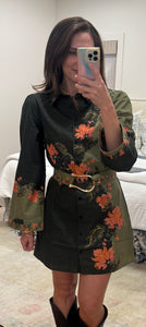 Avery Dress - Green Bloom