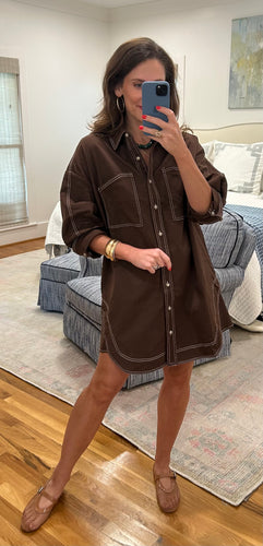 Brown Horseshoe Dress