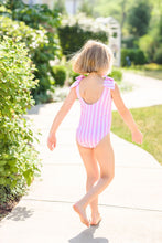 Lucy One Piece Bow Swim - Pink Stripe