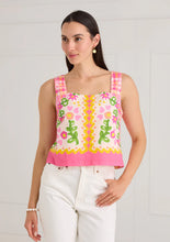 The Brie Top- Pink Tapestry Bloom