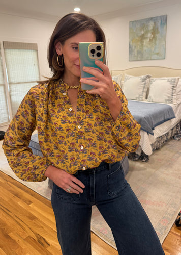 Francesca Top - Rattan Floral