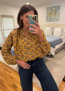 Francesca Top - Rattan Floral