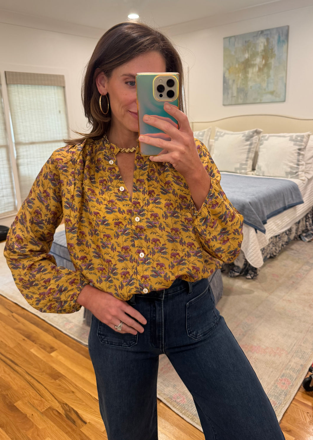 Francesca Top - Rattan Floral