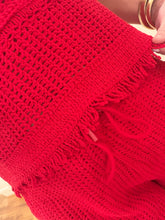 Red Crochet Short Set