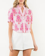 Women's Pink Embroidered Top