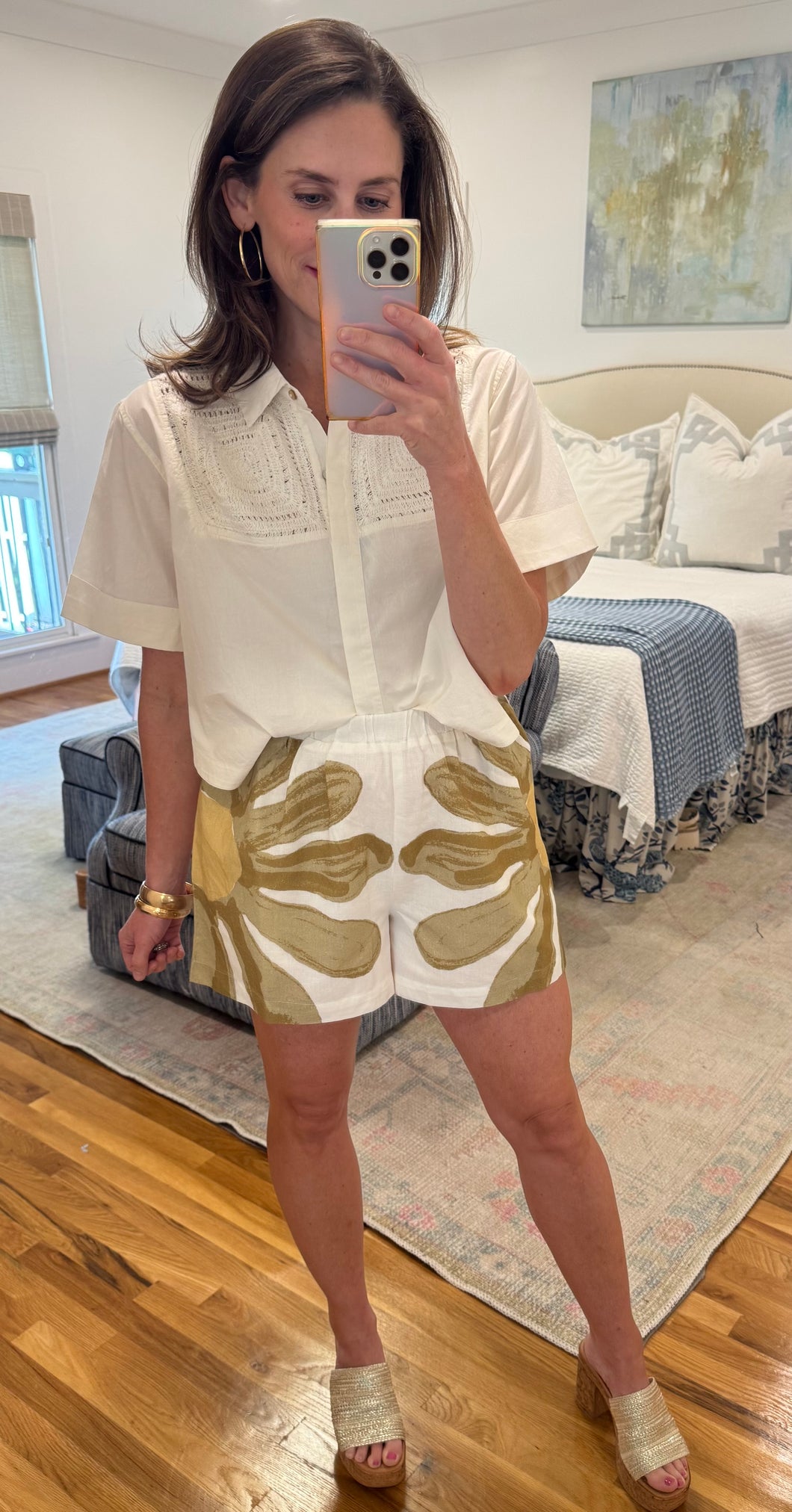 Pierre Short in Floral Placed Print