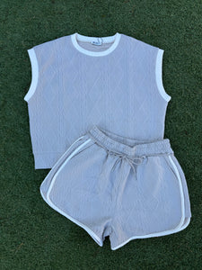 Women’s Taupe Quilted Set