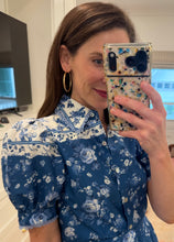 Floral Indigo Skirt Set