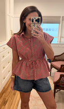 Leigh Plaid Top