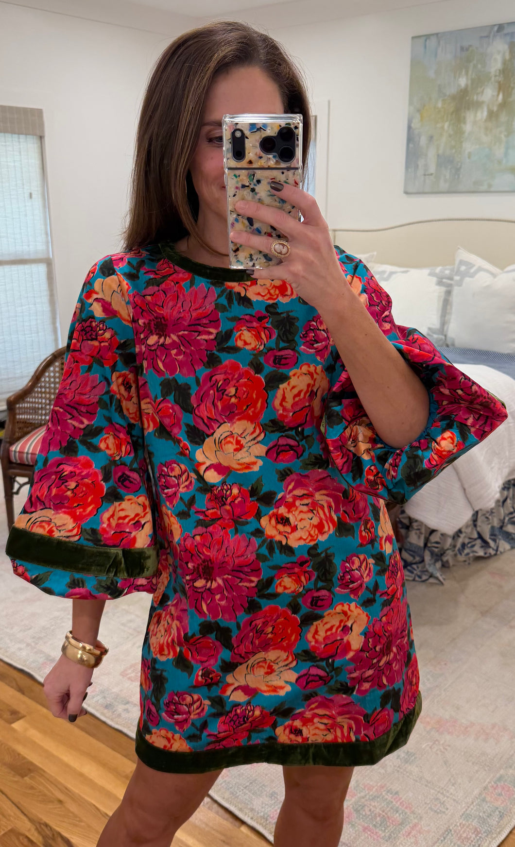 London Dress in Vintage Roses