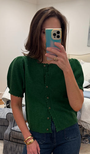 Short Sleeve Jade Cardigan
