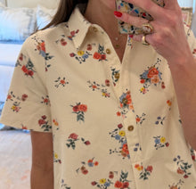 Cream Floral Swing Dress