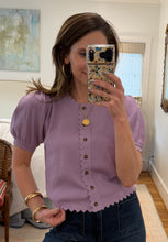 Lavender Scallop Cardigan