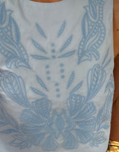Embroidered Skirt Set in Blue
