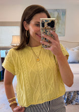 Lemon Cable Knit Sweater