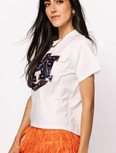 Auburn Sequin Flower Tee