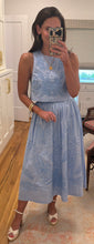 Embroidered Skirt Set in Blue