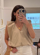 Khaki Bubble Top
