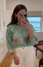 Women's Motanka Top- Green Plaid