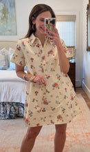 Cream Floral Swing Dress