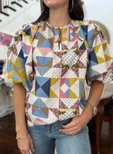 Women's Vintage Quilt Claudia Top