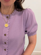 Lavender Scallop Cardigan