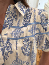 French floral button down