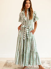 Victoria Dress- Sweet Pea Stripe