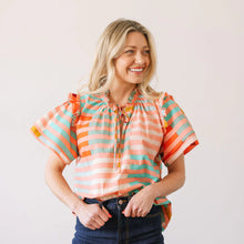 Apricot Colorful Stripe Gemma Top