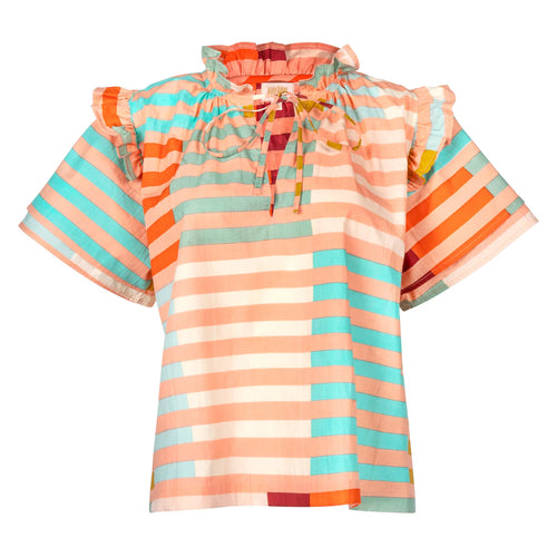 Apricot Colorful Stripe Gemma Top