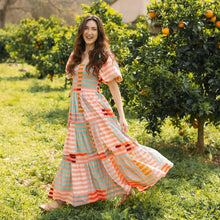 Apricot Colorful Tula Dress