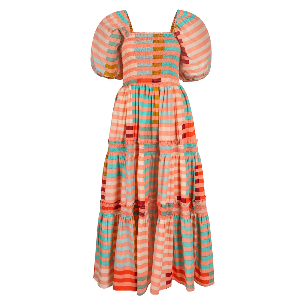 Apricot Colorful Tula Dress