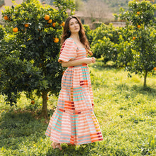 Apricot Colorful Tula Dress