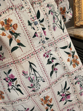 Ecru Floral Stamp Cinch Dress