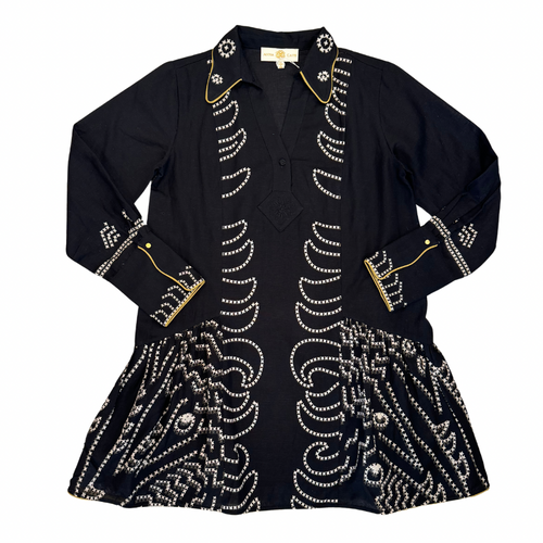 Women’s Mina Dress - Black/Lime Stitch