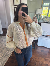 Lafayette Blouse- Embroidered Ecru